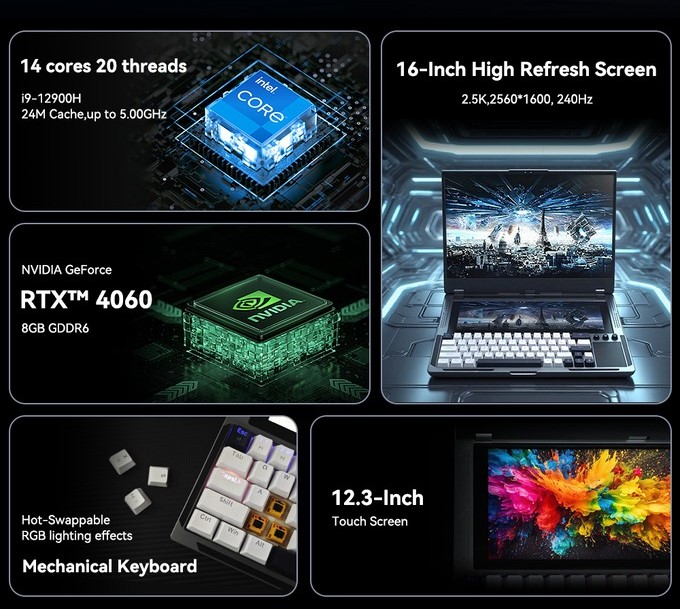 Krayzor Rilis Laptop dengan Keyboard Mekanikal, dan GPU yang Bisa Diupgrade 4 krayzor