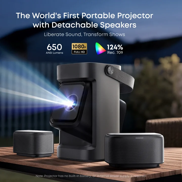 Proyektor Portabel Anker Punya Speaker yang Bisa Dilepas-Pasang 1 Proyektor Portabel Anker