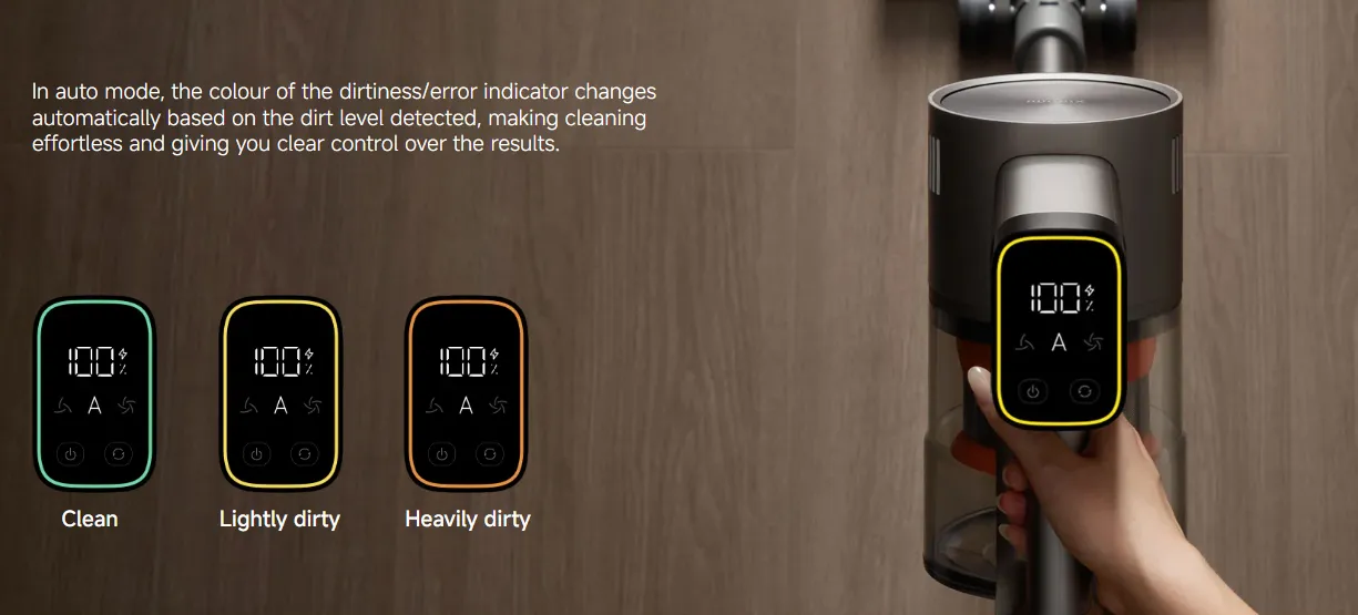 Xiaomi G30 Max Vacuum Cleaner Terbaru dengan Fitur Pintar 2 Xiaomi G30 Max dirt indicator
