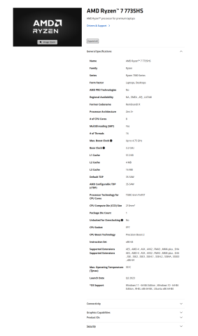AMD Siapkan Prosesor Ryzen 10 Berbasis Zen 2 dan Ryzen 100 Berbasis Zen 3+ 5 amd ryzen 7 7735hs