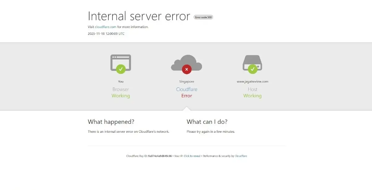 Cloudflare Alami Bug, Banyak Website Tumbang! 6 cloudflare down