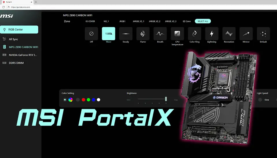 MSI Rilis Portal X: Pengaturan RGB Ringan Berbasis Web 5 MSI Portal X
