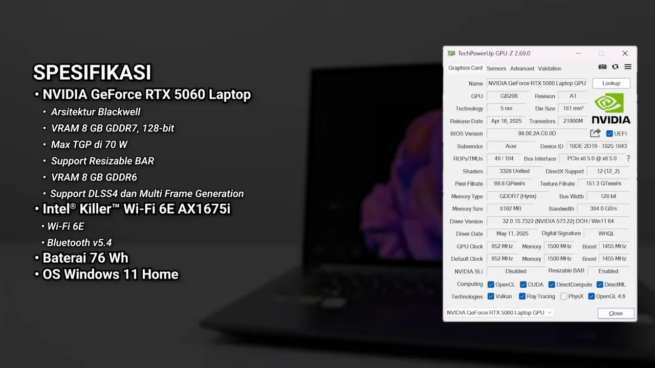 Review Acer Swift X 14 AI 2026: Tipis, Ringan, Kenceng Buat Gaming, Editing Video dan Desain 3D! 4 Acer Swift X 14 AI 2026 5