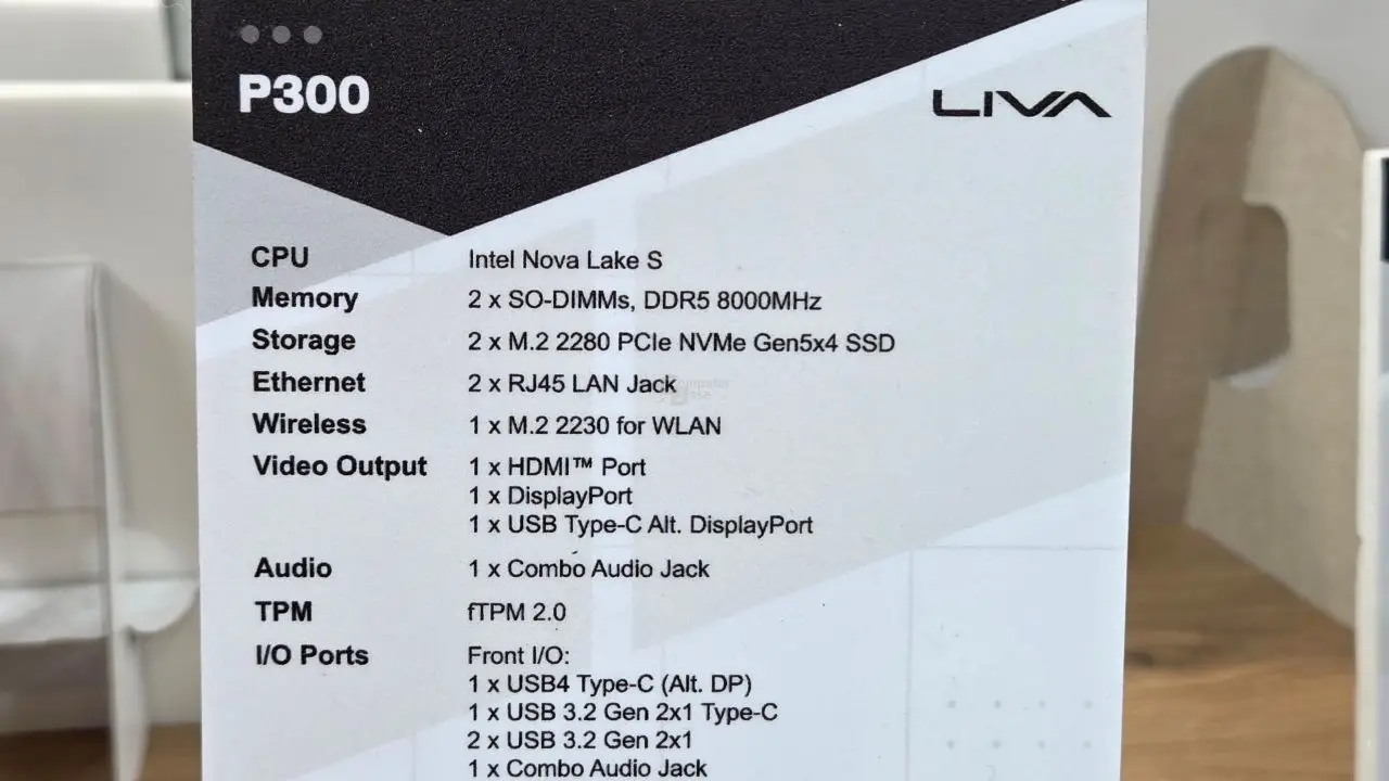ECS Liva P300 Dipamerkan: Mini PC Dengan CPU Intel Nova Lake-S dan Dukungan RAM DDR5-8000 2 ECS NOVA LAKE S PC 3
