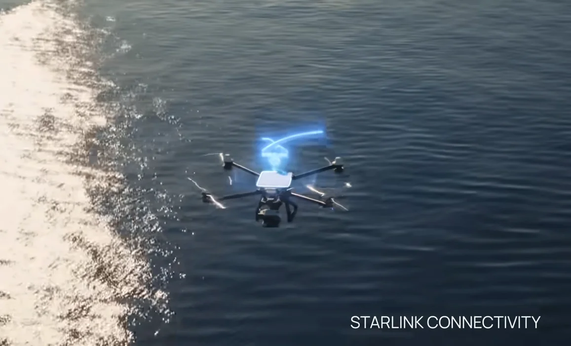 Drone koneksi Starlink