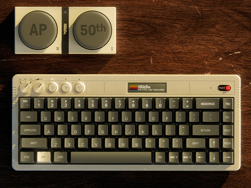 Rayakan Ulang Tahun Apple ke-50, 8BitDo Rilis Keyboard Retro Bertema Apple II 2 8BitDo 68 Retro Keyboard AP50th Limited Edition a
