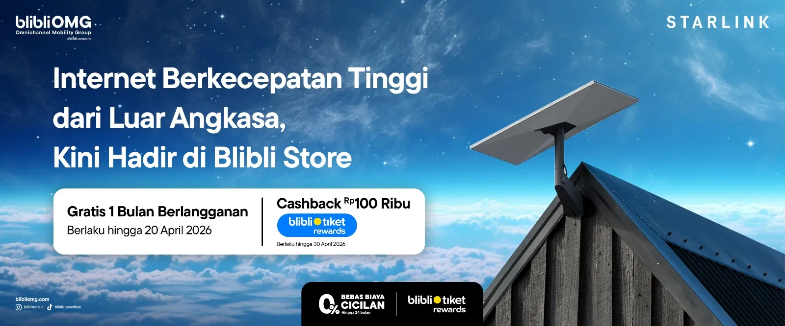 Internet Berkecepatan Tinggi dari Luar Angkasa Starlink Kini Hadir di Blibli Store