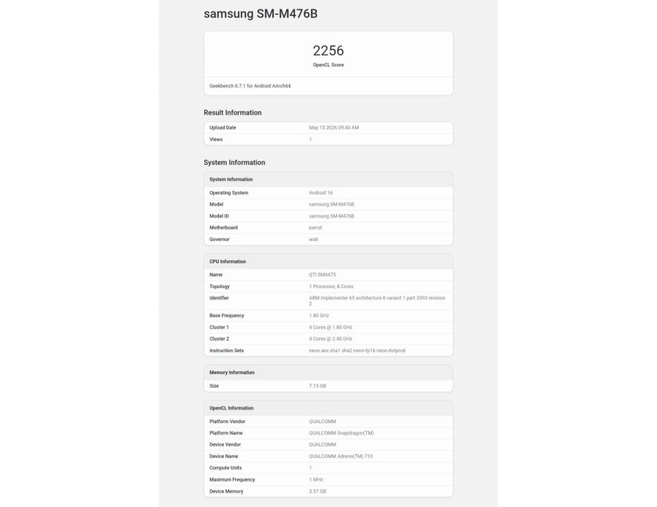 Samsung Galaxy M47 Muncul di Geekbench, Pakai Snapdragon 6 Gen 3 dan Android 16 4 d39285ab9491b2879b3bc167e887bb36
