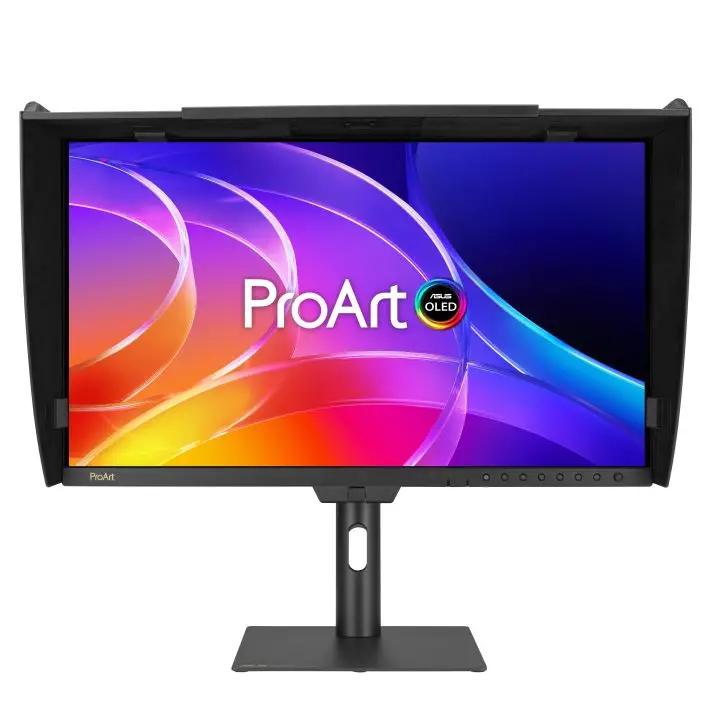 ASUS Pamer Jajaran Monitor Baru di Computex 2026, dari OLED 540Hz hingga Layar Portabel ePaper 3 ProArt Display OLED PA32USD-front view with hood