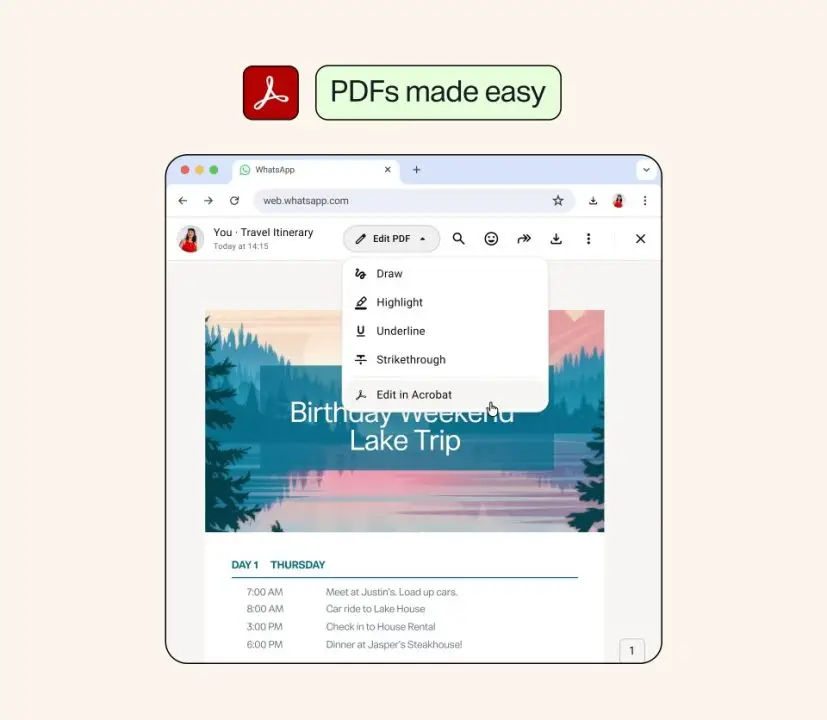 Fitur Baru WhatsApp, Kini Bisa Langsung Buka dan Edit PDF 1 Fitur Baru WhatsApp Buka PDF