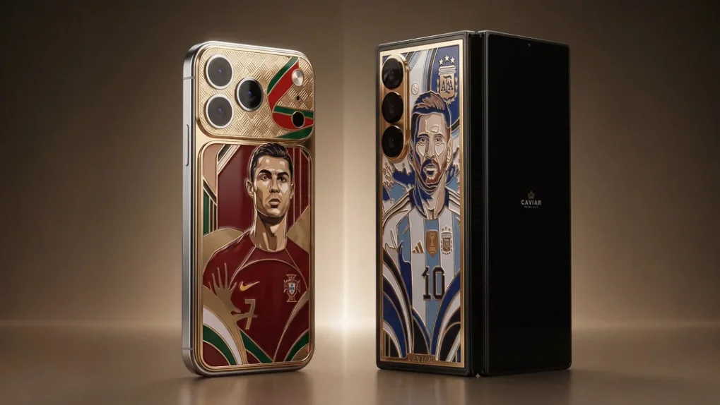 Caviar Rilis Hape Mewah Edisi Messi dan Ronaldo 5 Hape Caviar mewah dalam versi Lionel Messi dan Cristiano Ronaldo