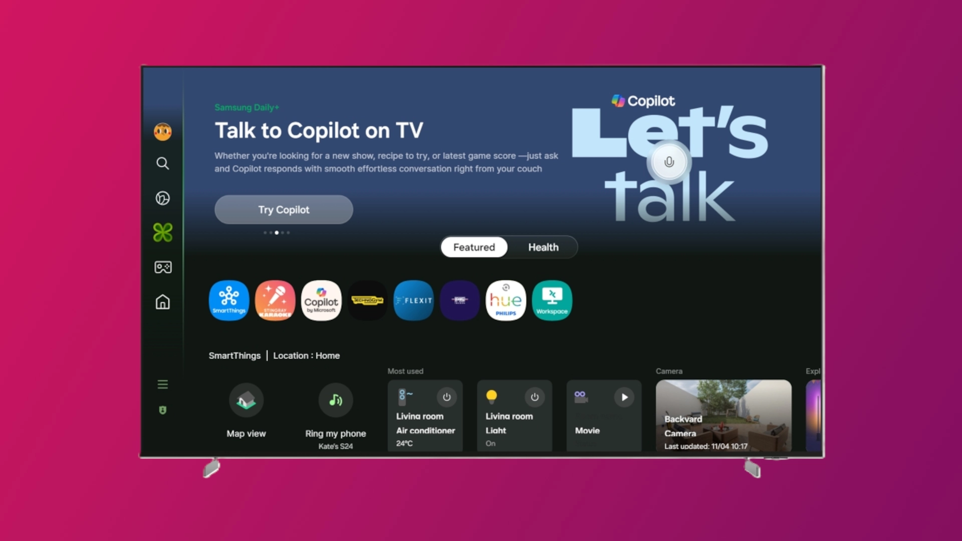 copilot smart tv samsung